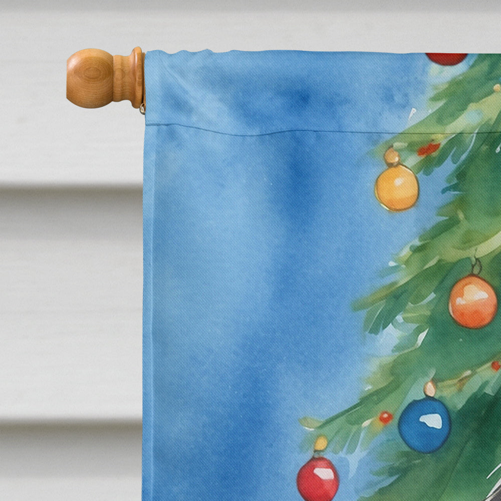 Havanese Christmas Reindeer House Flag 28x40 Porch Sleeve Pole Decorative Outside Yard Banner Artwork Wall Hanging, Polyester