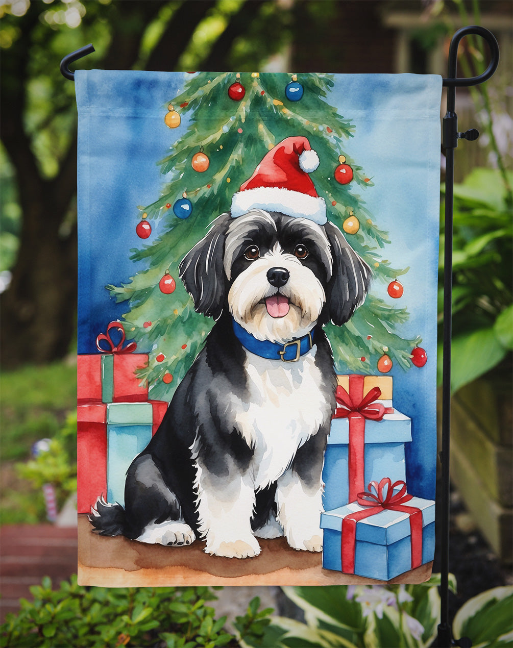 Havanese Christmas Reindeer Garden Flag Mailbox Decorative Yard Banner Outside Patio Artwork for Flower Beds, Garden Size, Multicolor