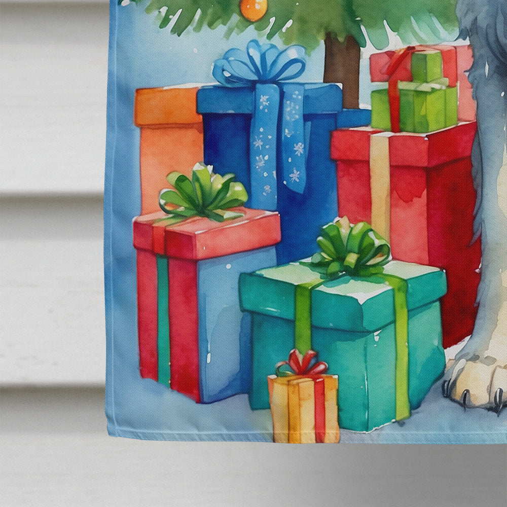 Irish Wolfhound Christmas Reindeer House Flag 28x40 Porch Sleeve Pole Decorative Outside Yard Banner Artwork Wall Hanging, Polyester