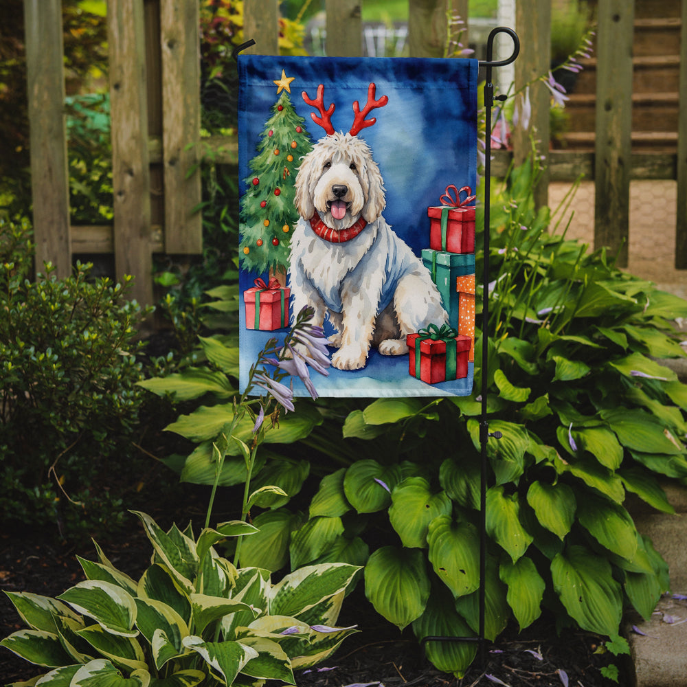 Komondor Christmas Reindeer Garden Flag Mailbox Decorative Yard Banner Outside Patio Artwork for Flower Beds, Garden Size, Multicolor