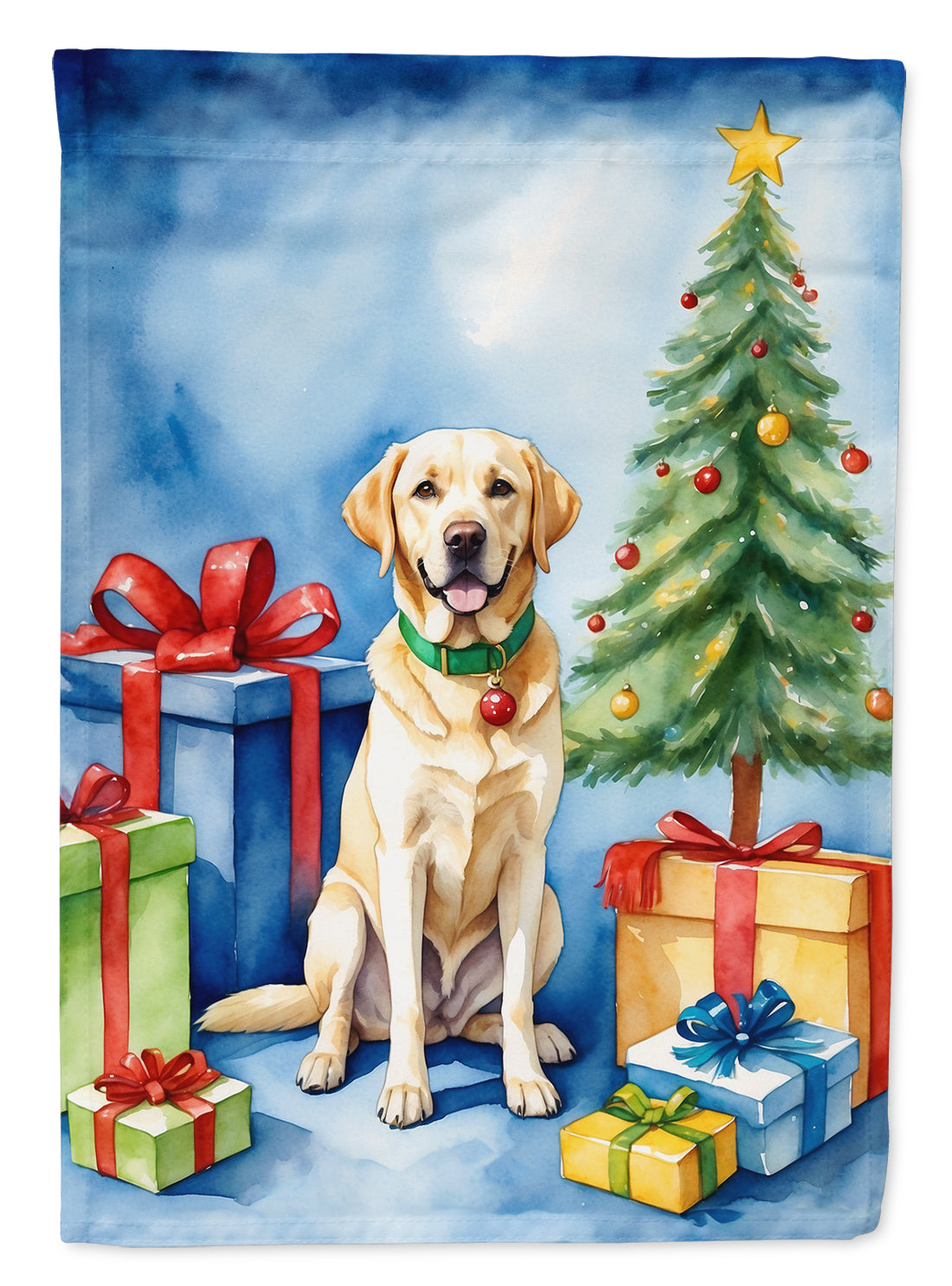 Yellow Labrador Retriever Christmas Reindeer Garden Flag Mailbox Decorative Yard Banner Outside Patio Artwork for Flower Beds, Garden Size, Multicolor