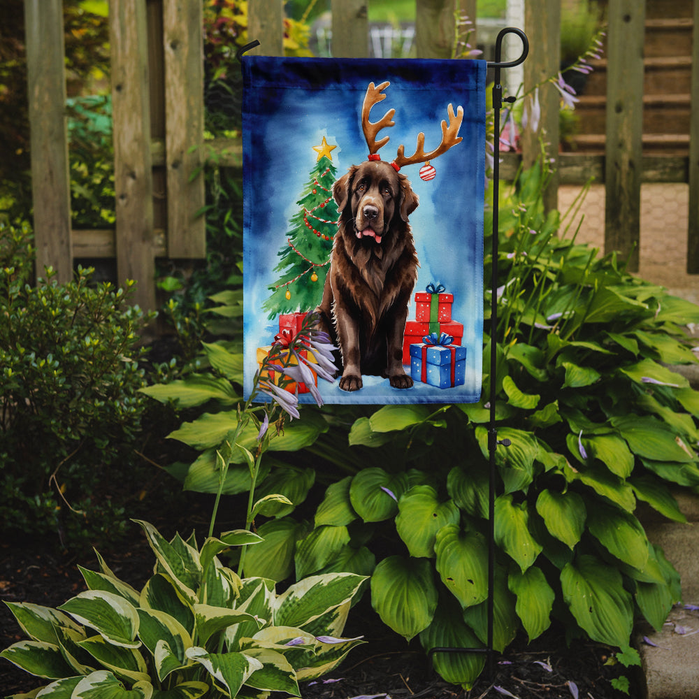 Chocolate Christmas Reindeer Garden Flag Mailbox Decorative Yard Banner Outside Patio Artwork for Flower Beds, Garden Size, Multicolor