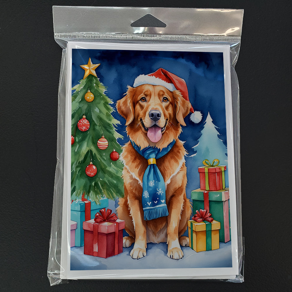 Nova Scotia Duck Tolling Retriever Christmas Reindeer Greeting Cards Pack of 8 Blank Cards with Envelopes Whimsical A7 Size 5x7