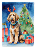 Otterhound Christmas Reindeer House Flag 28x40 Porch Sleeve Pole Decorative Outside Yard Banner Artwork Wall Hanging, Polyester