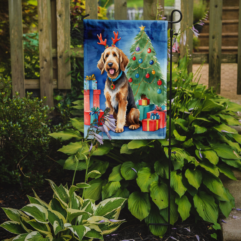 Otterhound Christmas Reindeer Garden Flag Mailbox Decorative Yard Banner Outside Patio Artwork for Flower Beds, Garden Size, Multicolor