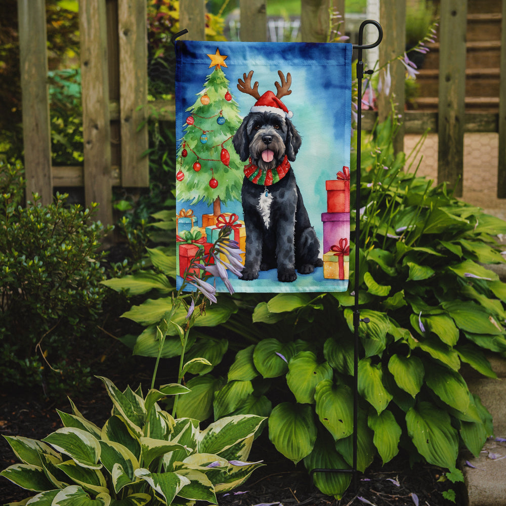 Portuguese Water Dog Christmas Reindeer Garden Flag Mailbox Decorative Yard Banner Outside Patio Artwork for Flower Beds, Garden Size, Multicolor