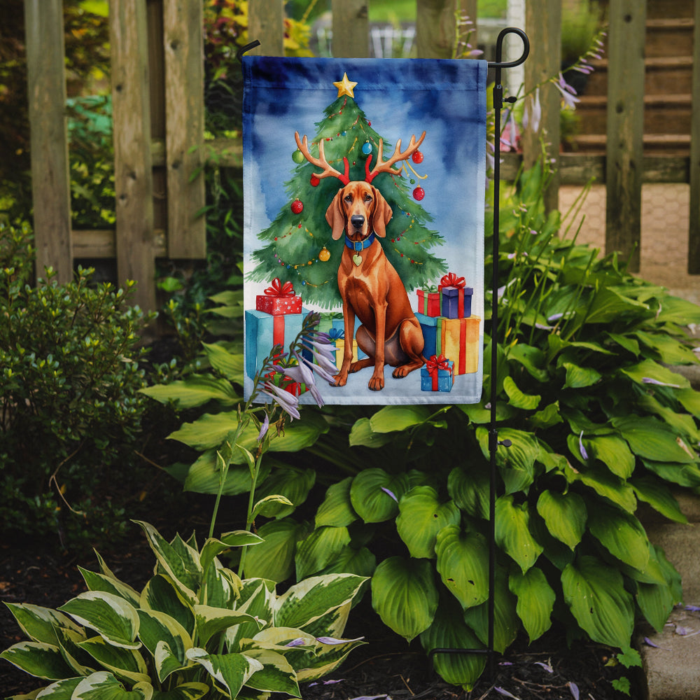 Redbone Coonhound Christmas Reindeer Garden Flag Mailbox Decorative Yard Banner Outside Patio Artwork for Flower Beds, Garden Size, Multicolor