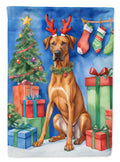 Rhodesian Ridgeback Christmas Reindeer House Flag 28x40 Porch Sleeve Pole Decorative Outside Yard Banner Artwork Wall Hanging, Polyester