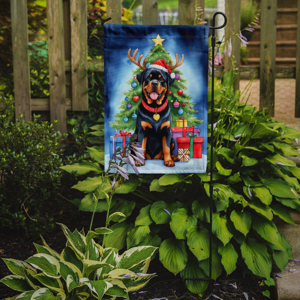 Rottweiler Christmas Reindeer Garden Flag Mailbox Decorative Yard Banner Outside Patio Artwork for Flower Beds, Garden Size, Multicolor