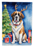 Saint Bernard Christmas Reindeer Garden Flag Mailbox Decorative Yard Banner Outside Patio Artwork for Flower Beds, Garden Size, Multicolor