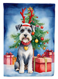 Schnauzer Christmas Reindeer Garden Flag Mailbox Decorative Yard Banner Outside Patio Artwork for Flower Beds, Garden Size, Multicolor