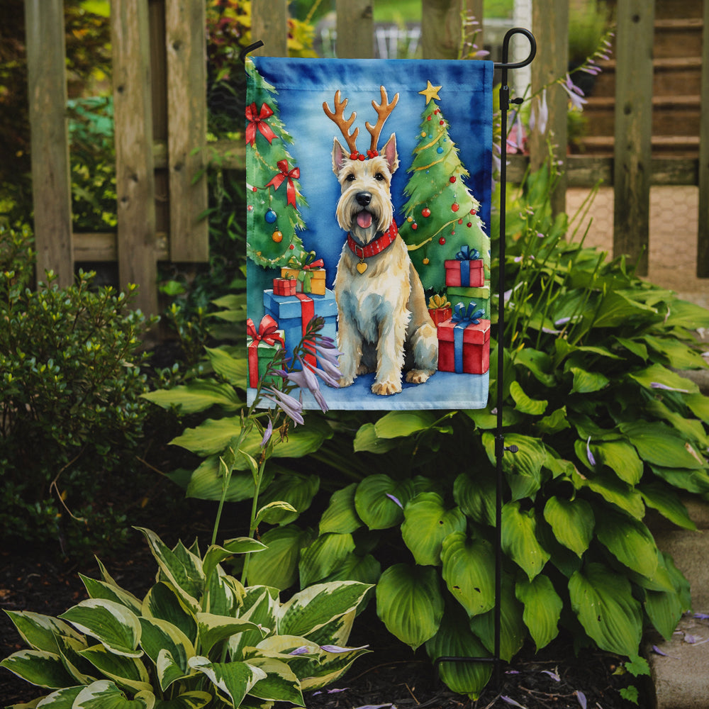 Scottish Terrier Christmas Reindeer Garden Flag Mailbox Decorative Yard Banner Outside Patio Artwork for Flower Beds, Garden Size, Multicolor