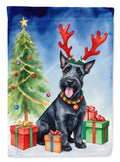 Scottish Terrier Christmas Reindeer Garden Flag Mailbox Decorative Yard Banner Outside Patio Artwork for Flower Beds, Garden Size, Multicolor