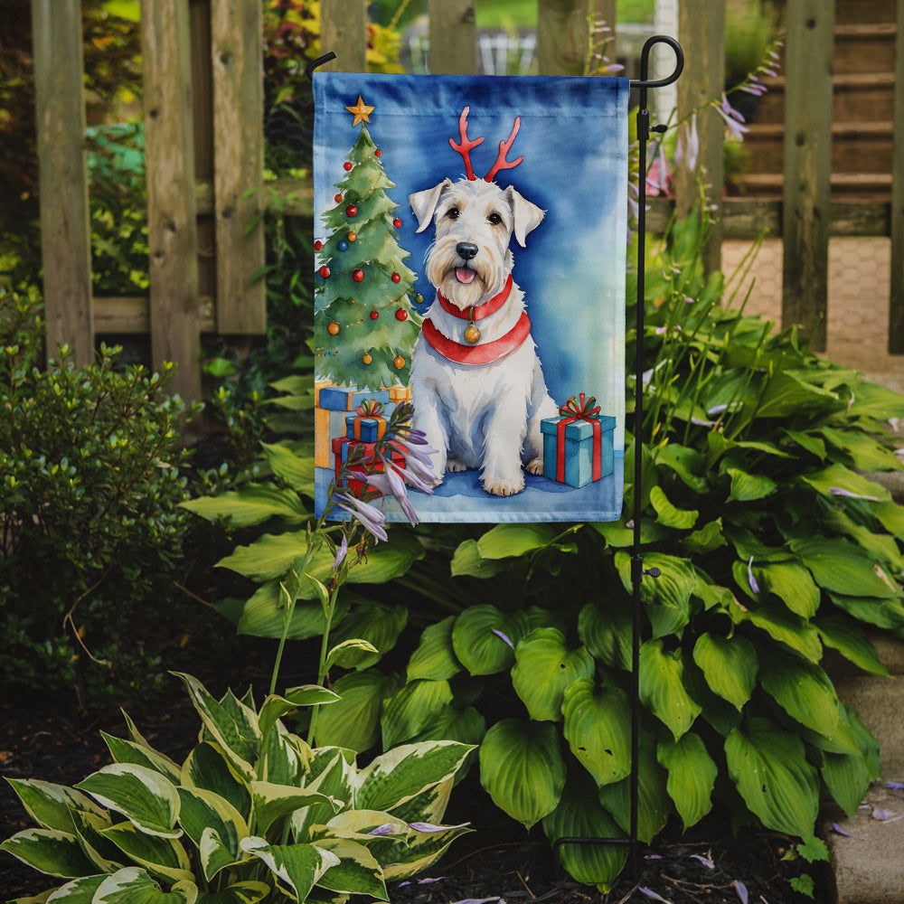 Sealyham Terrier Christmas Reindeer Garden Flag Mailbox Decorative Yard Banner Outside Patio Artwork for Flower Beds, Garden Size, Multicolor