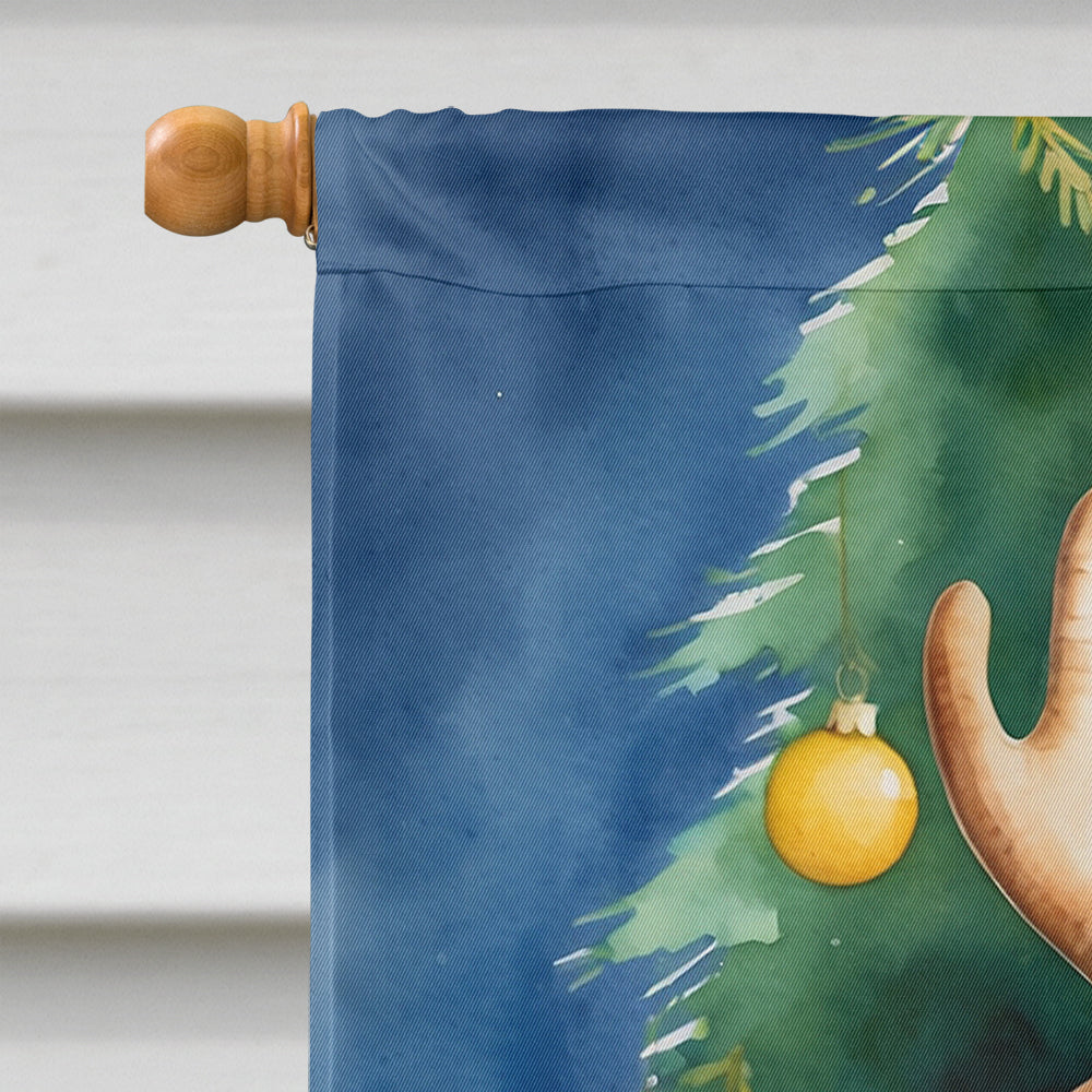 Vizsla Christmas Reindeer House Flag 28x40 Porch Sleeve Pole Decorative Outside Yard Banner Artwork Wall Hanging, Polyester
