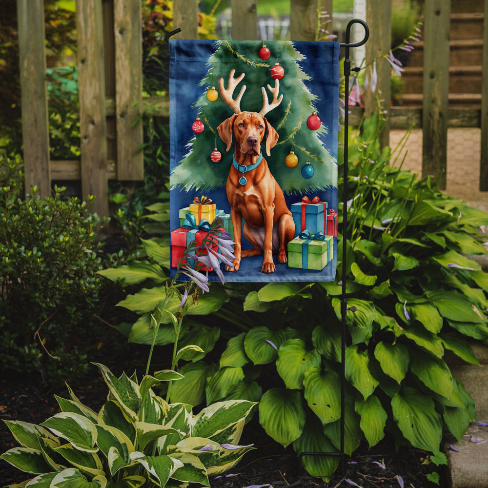 Vizsla Christmas Reindeer Garden Flag Mailbox Decorative Yard Banner Outside Patio Artwork for Flower Beds, Garden Size, Multicolor