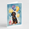 Gordon Setter Happy Birthday Greeting Cards Pack of 8 Blank Cards with Envelopes Whimsical A7 Size 5x7