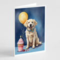 Kuvasz Happy Birthday Greeting Cards Pack of 8 Blank Cards with Envelopes Whimsical A7 Size 5x7