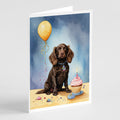 Boykin Spaniel Happy Birthday Greeting Cards Pack of 8 Blank Cards with Envelopes Whimsical A7 Size 5x7