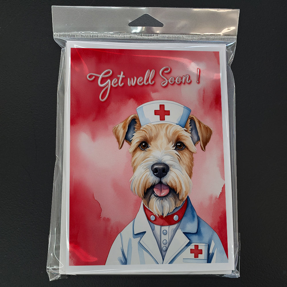 Wheaten Terrier Get Well Soon Greeting Cards Pack of 8 Blank Cards with Envelopes Whimsical A7 Size 5x7
