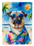 Pug Summer Beach Time Garden Flag Mailbox Decorative Yard Banner Outside Patio Artwork for Flower Beds, Garden Size, Multicolor
