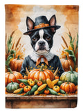 Boston Terrier Thanksgiving Garden Flag Mailbox Decorative Yard Banner Outside Patio Artwork for Flower Beds, Garden Size, Multicolor