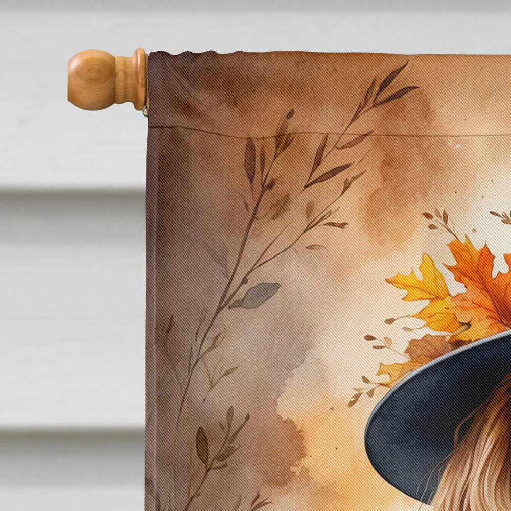 Cavalier Spaniel Thanksgiving House Flag 28x40 Porch Sleeve Pole Decorative Outside Yard Banner Artwork Wall Hanging, Polyester