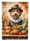 Goldendoodle Thanksgiving Garden Flag Mailbox Decorative Yard Banner Outside Patio Artwork for Flower Beds, Garden Size, Multicolor