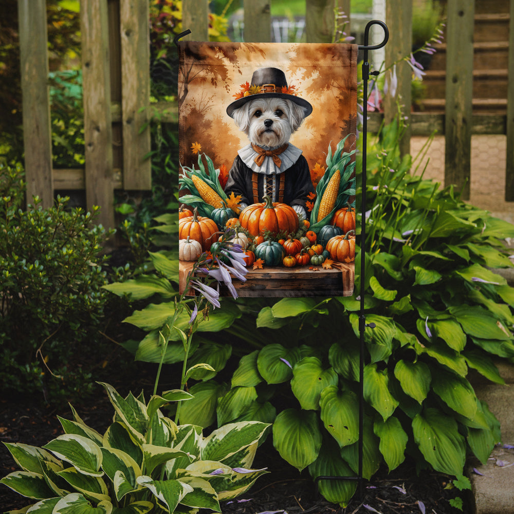Maltese Thanksgiving Garden Flag Mailbox Decorative Yard Banner Outside Patio Artwork for Flower Beds, Garden Size, Multicolor