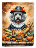 Grey Silver Poodle Thanksgiving Garden Flag Mailbox Decorative Yard Banner Outside Patio Artwork for Flower Beds, Garden Size, Multicolor