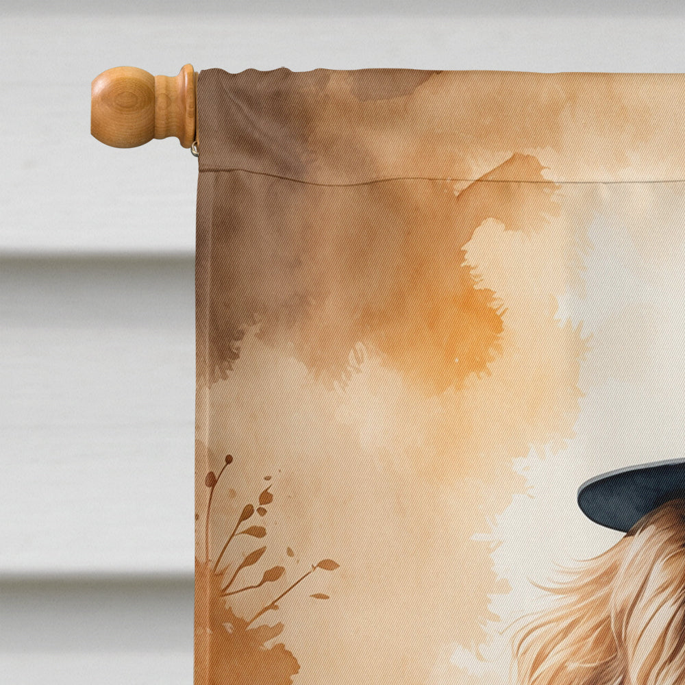 Poodle Thanksgiving House Flag 28x40 Porch Sleeve Pole Decorative Outside Yard Banner Artwork Wall Hanging, Polyester