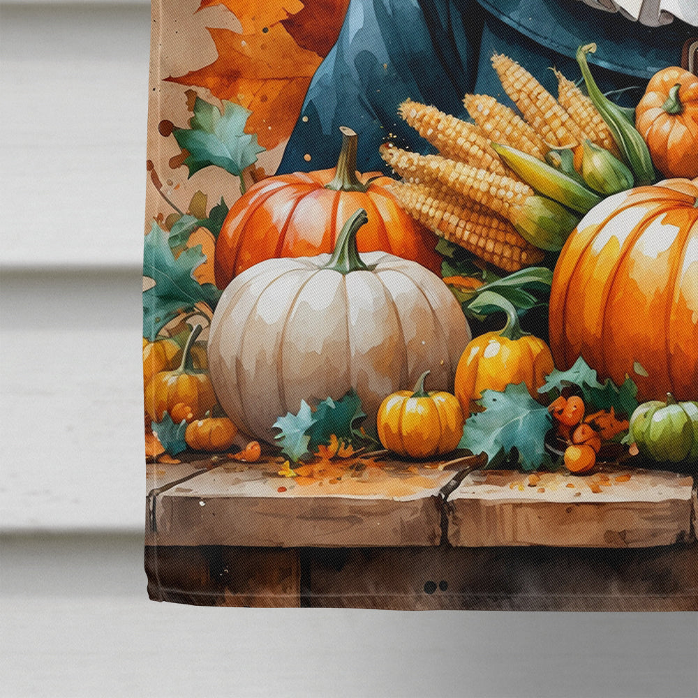 Rottweiler Thanksgiving House Flag 28x40 Porch Sleeve Pole Decorative Outside Yard Banner Artwork Wall Hanging, Polyester