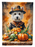 Westie Thanksgiving Garden Flag Mailbox Decorative Yard Banner Outside Patio Artwork for Flower Beds, Garden Size, Multicolor