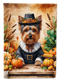 Yorkshire Terrier Thanksgiving Garden Flag Mailbox Decorative Yard Banner Outside Patio Artwork for Flower Beds, Garden Size, Multicolor