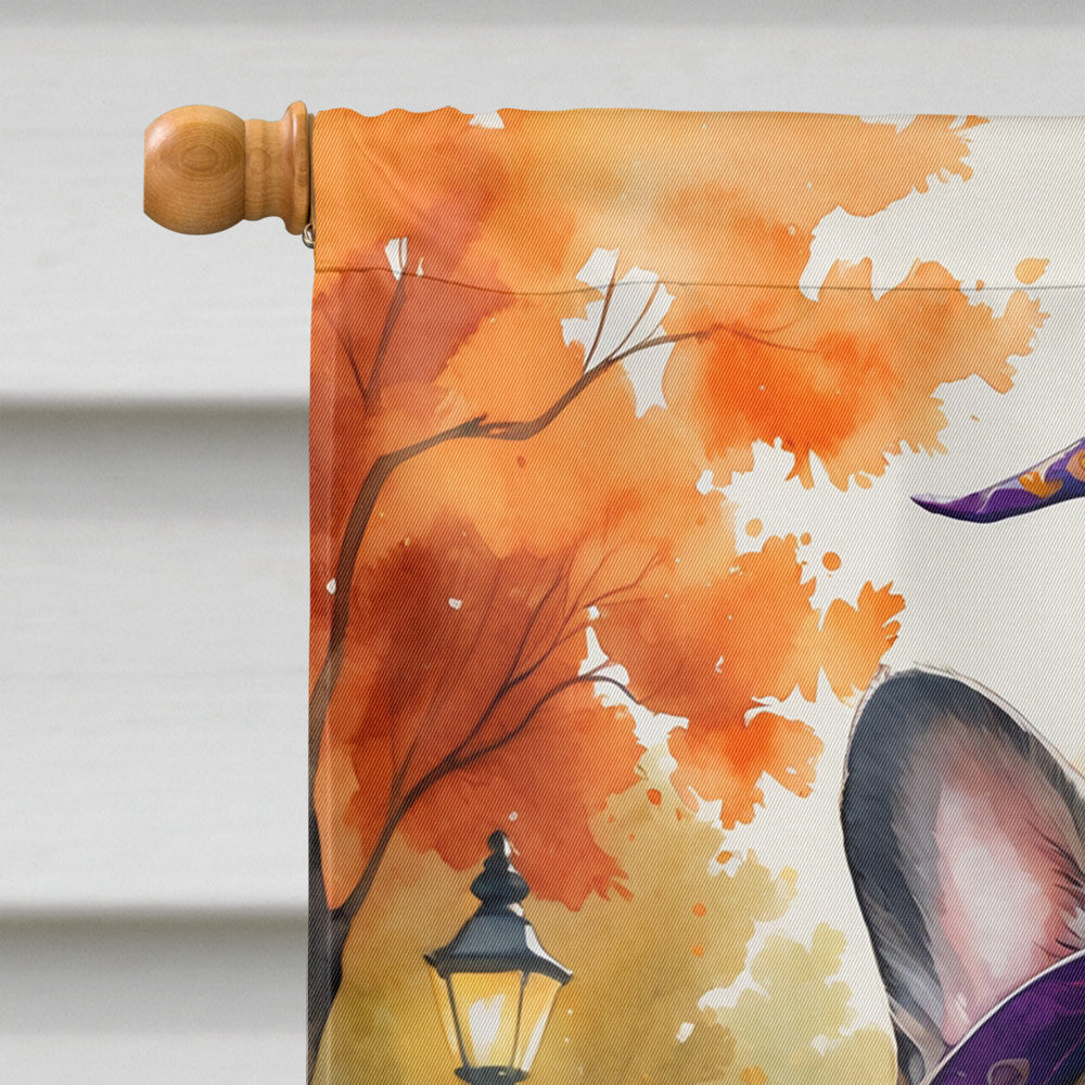French Bulldog Halloween Trick or Treat House Flag 28x40 Porch Sleeve Pole Decorative Outside Yard Banner Artwork Wall Hanging, Polyester