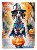 German Shorthaired Pointer Halloween Trick or Treat Garden Flag Mailbox Decorative Yard Banner Outside Patio Artwork for Flower Beds, Garden Size, Multicolor