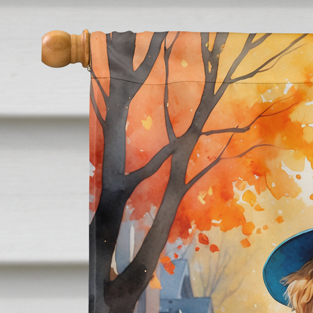 Labradoodle Halloween Trick or Treat House Flag 28x40 Porch Sleeve Pole Decorative Outside Yard Banner Artwork Wall Hanging, Polyester
