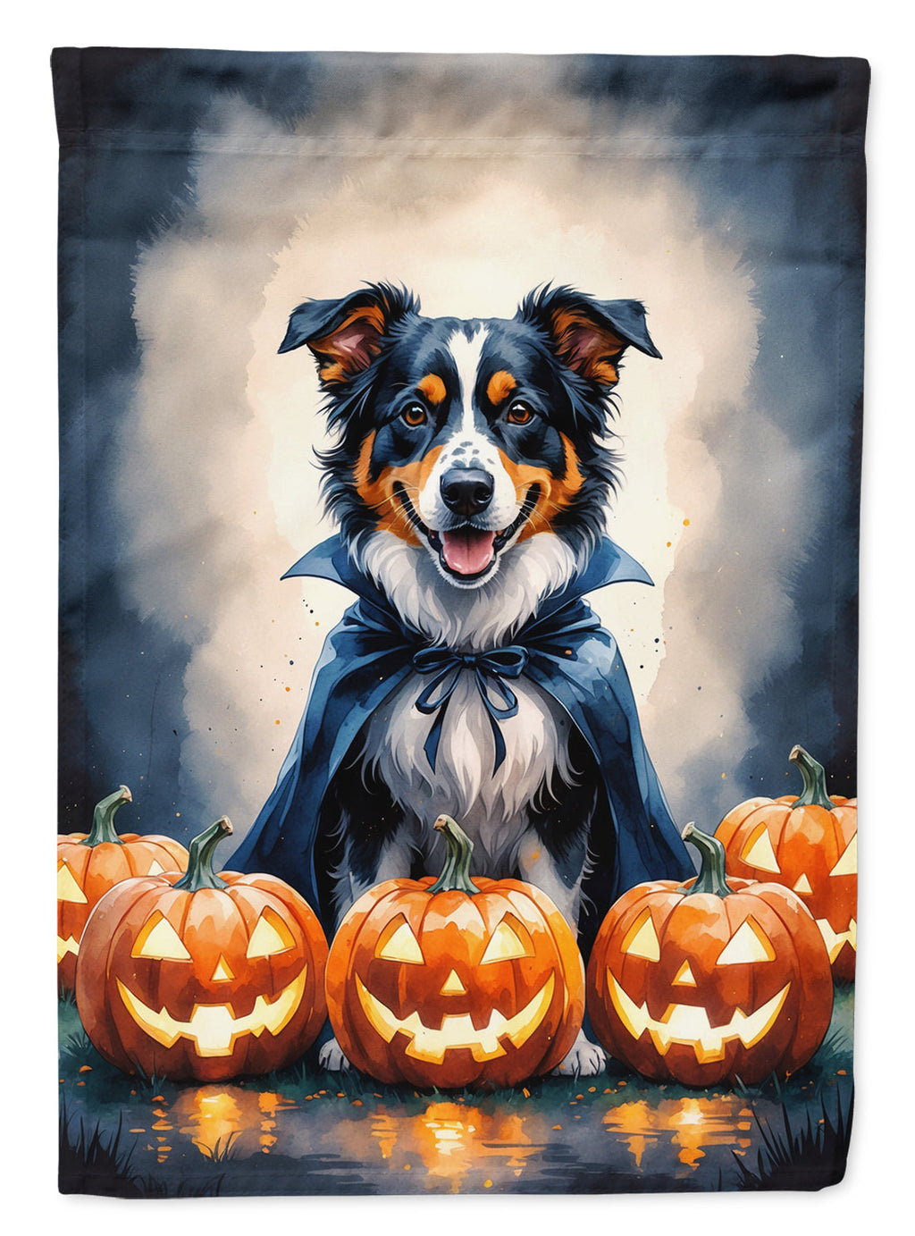 Australian Shepherd Puppy Halloween Garden Flag Mailbox Decorative Yard Banner Outside Patio Artwork for Flower Beds, Garden Size, Multicolor