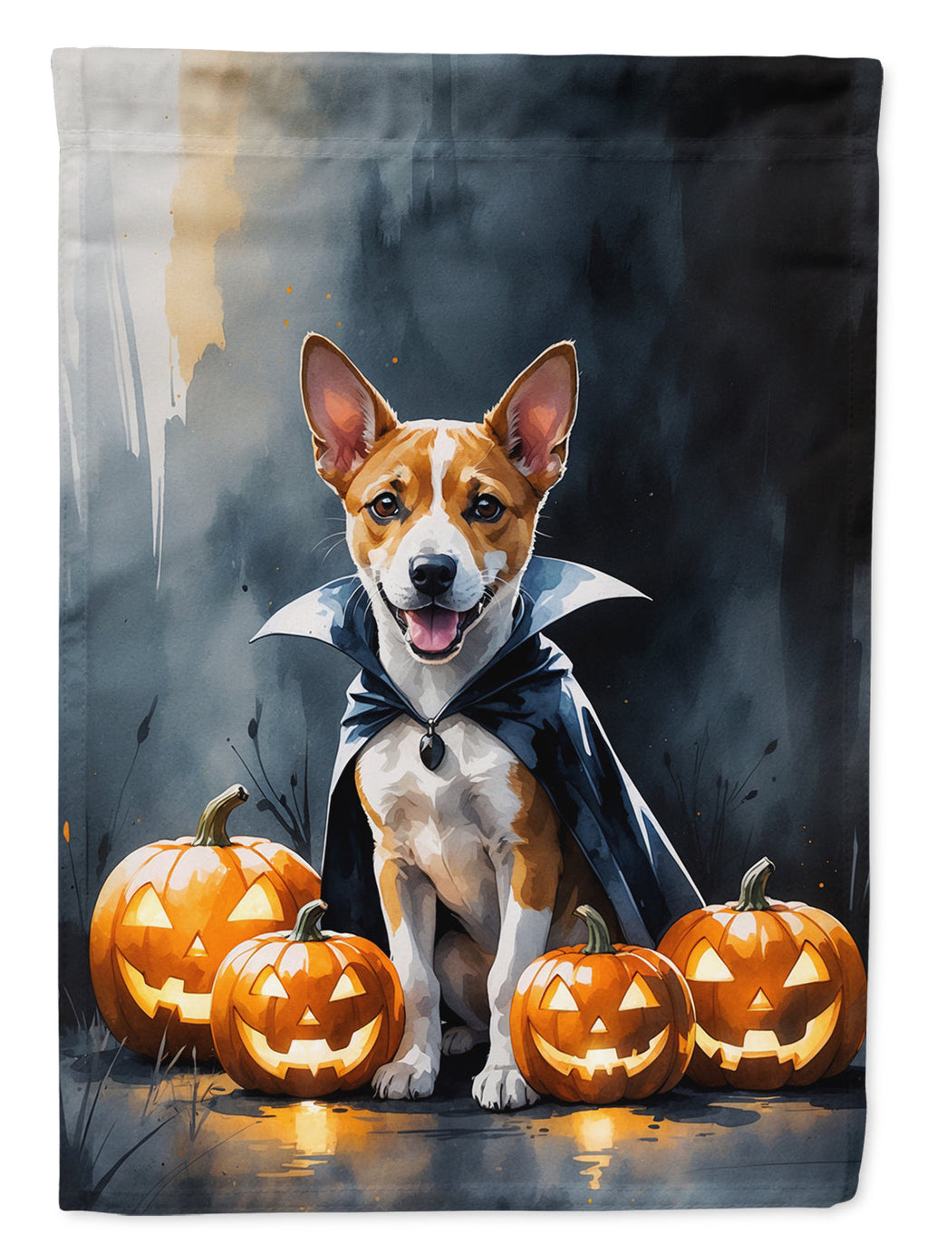 Basenji Puppy Halloween Garden Flag Mailbox Decorative Yard Banner Outside Patio Artwork for Flower Beds, Garden Size, Multicolor