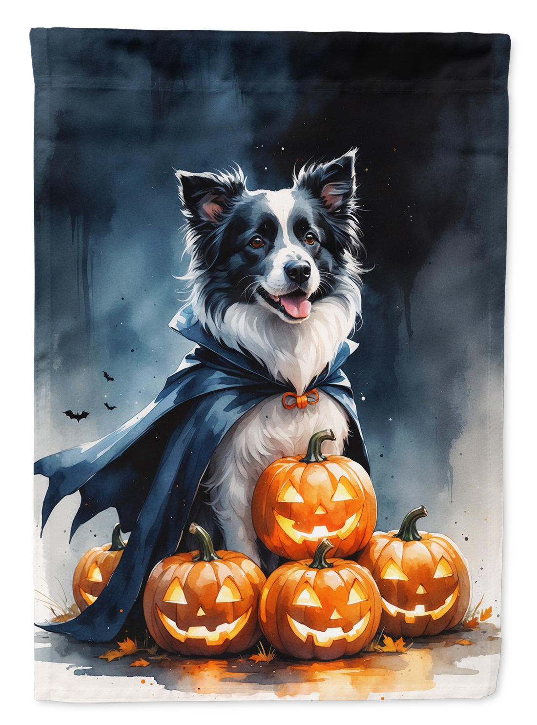Border Collie Puppy Halloween Garden Flag Mailbox Decorative Yard Banner Outside Patio Artwork for Flower Beds, Garden Size, Multicolor