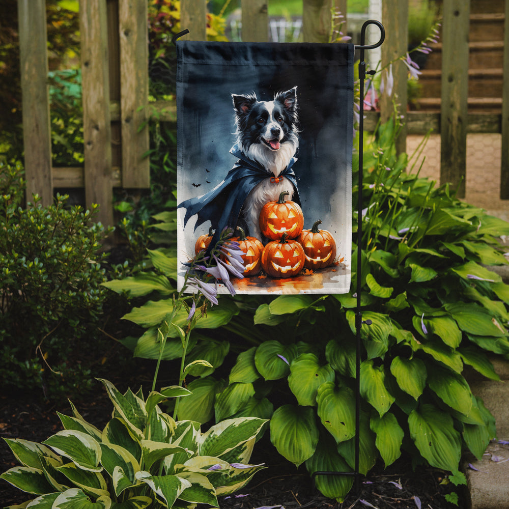 Border Collie Puppy Halloween Garden Flag Mailbox Decorative Yard Banner Outside Patio Artwork for Flower Beds, Garden Size, Multicolor