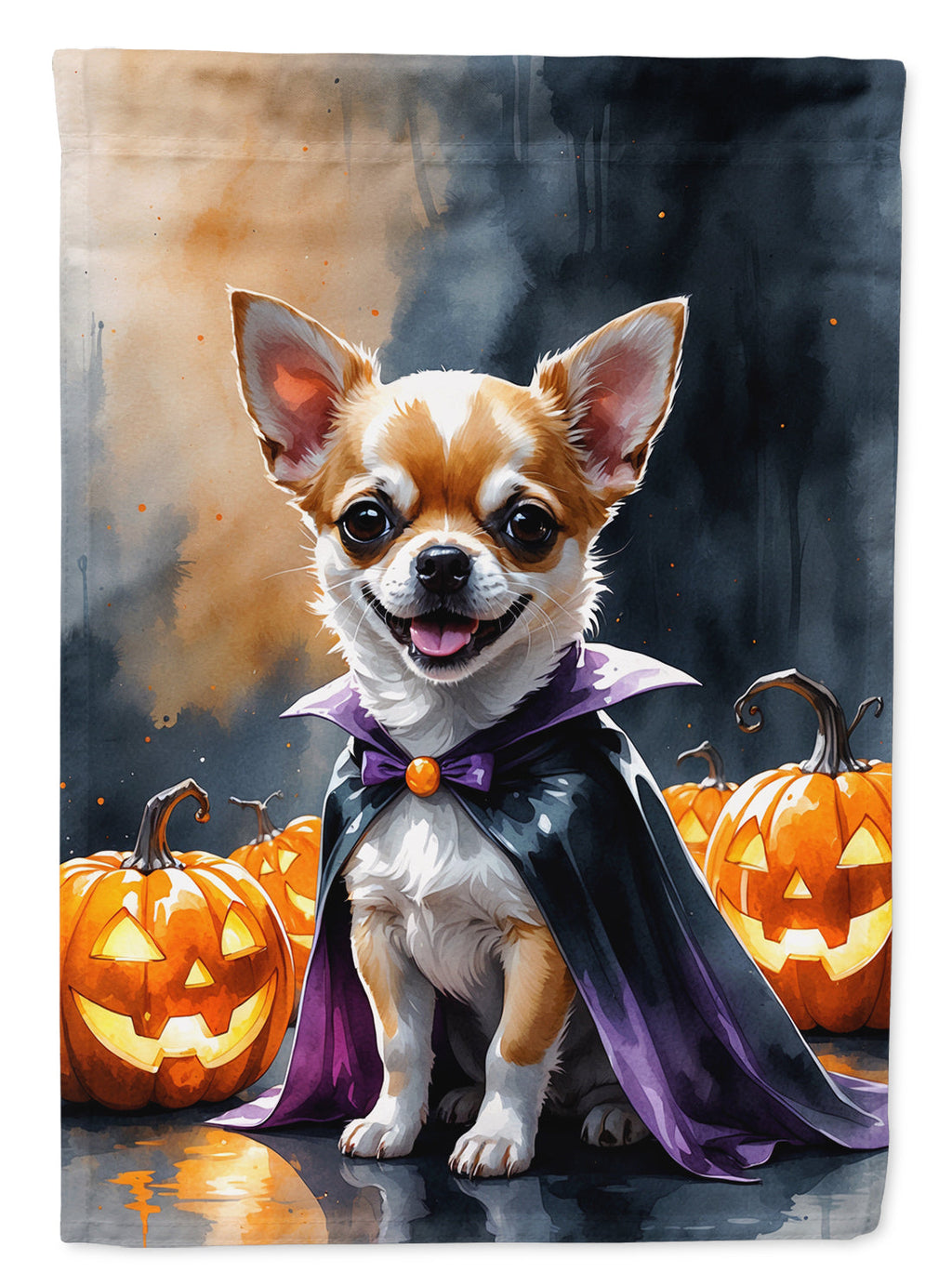 Chihuahua Puppy Halloween Garden Flag Mailbox Decorative Yard Banner Outside Patio Artwork for Flower Beds, Garden Size, Multicolor