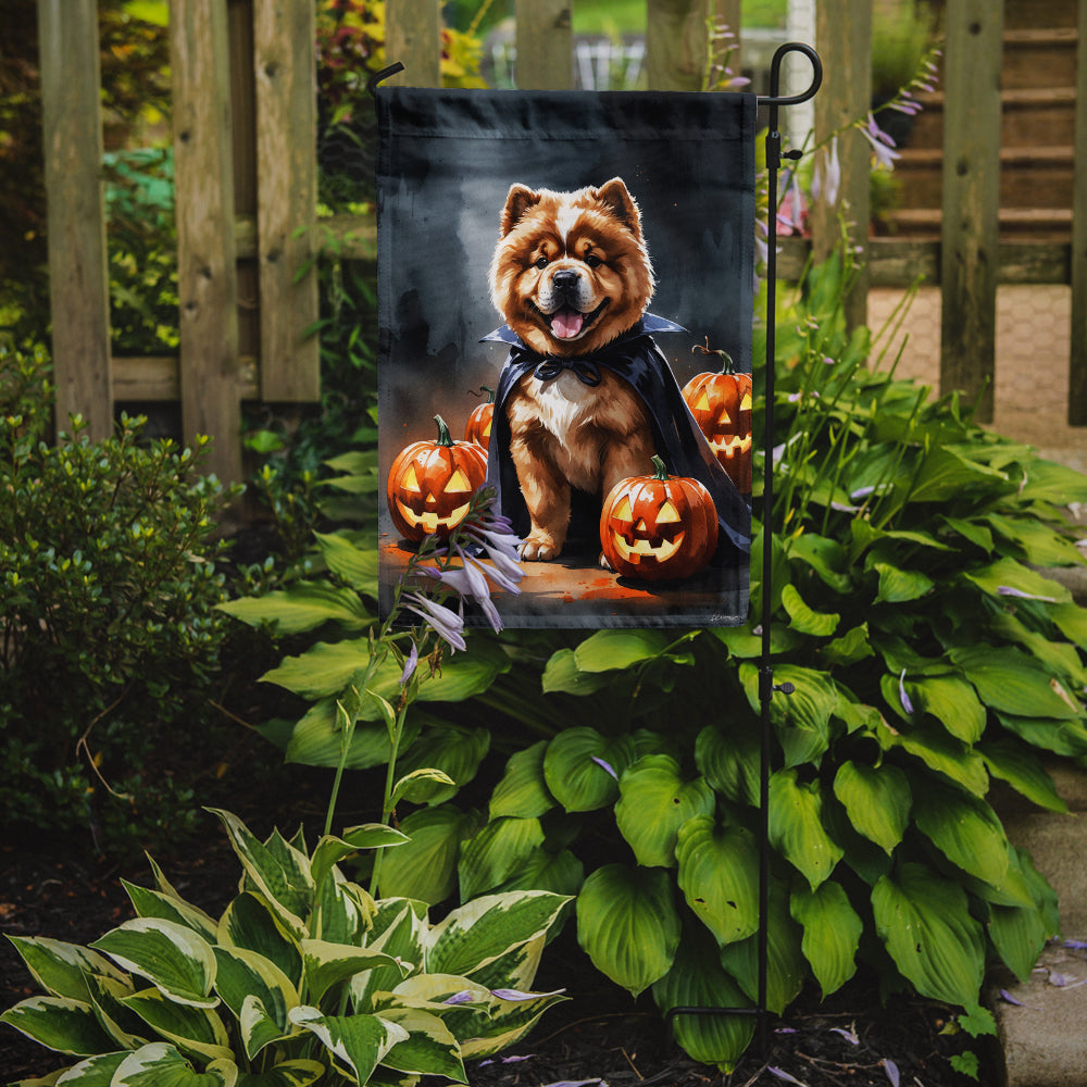 Chow Chow Puppy Halloween Garden Flag Mailbox Decorative Yard Banner Outside Patio Artwork for Flower Beds, Garden Size, Multicolor