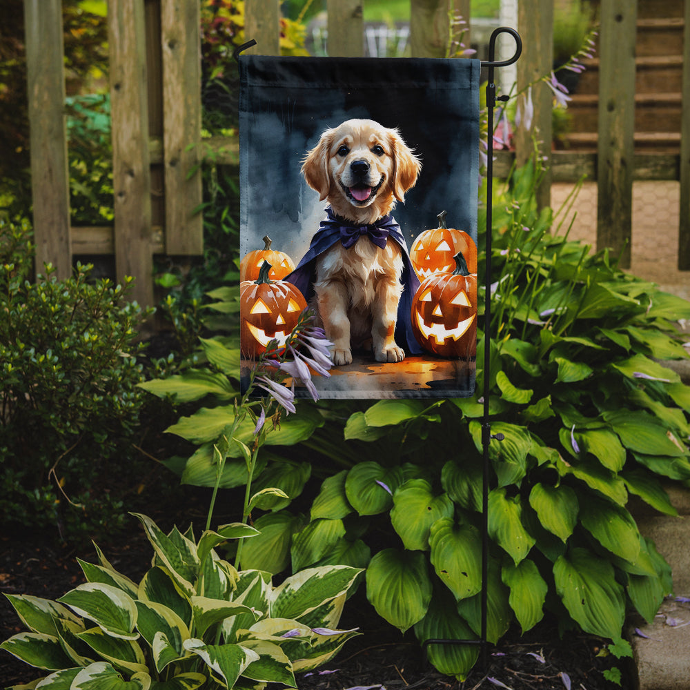 Golden Retriever Puppy Halloween Garden Flag Mailbox Decorative Yard Banner Outside Patio Artwork for Flower Beds, Garden Size, Multicolor