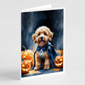 Goldendoodle Puppy Halloween Greeting Cards Pack of 8 Blank Cards with Envelopes Whimsical A7 Size 5x7