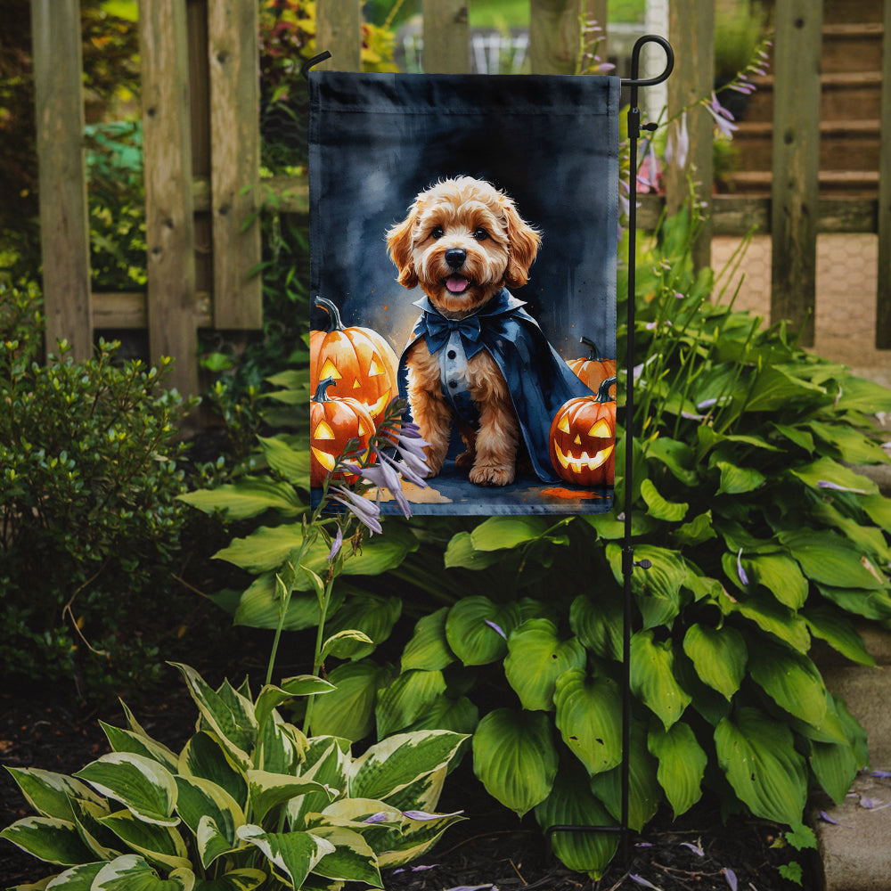 Goldendoodle Puppy Halloween Garden Flag Mailbox Decorative Yard Banner Outside Patio Artwork for Flower Beds, Garden Size, Multicolor