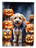 Labradoodle Puppy Halloween Garden Flag Mailbox Decorative Yard Banner Outside Patio Artwork for Flower Beds, Garden Size, Multicolor