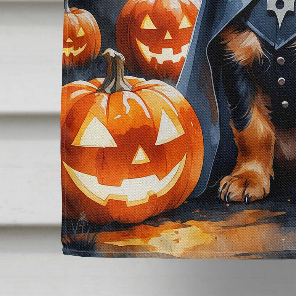 Miniature Pinscher Puppy Halloween House Flag 28x40 Porch Sleeve Pole Decorative Outside Yard Banner Artwork Wall Hanging, Polyester