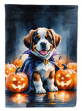 Saint Bernard Puppy Halloween Garden Flag Mailbox Decorative Yard Banner Outside Patio Artwork for Flower Beds, Garden Size, Multicolor