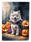 Samoyed Puppy Halloween Garden Flag Mailbox Decorative Yard Banner Outside Patio Artwork for Flower Beds, Garden Size, Multicolor